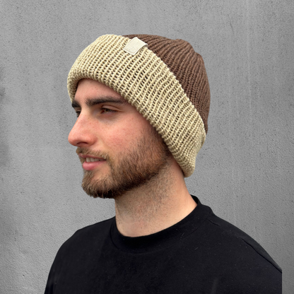 J&S Dual Color Hand-Knitted Beanies